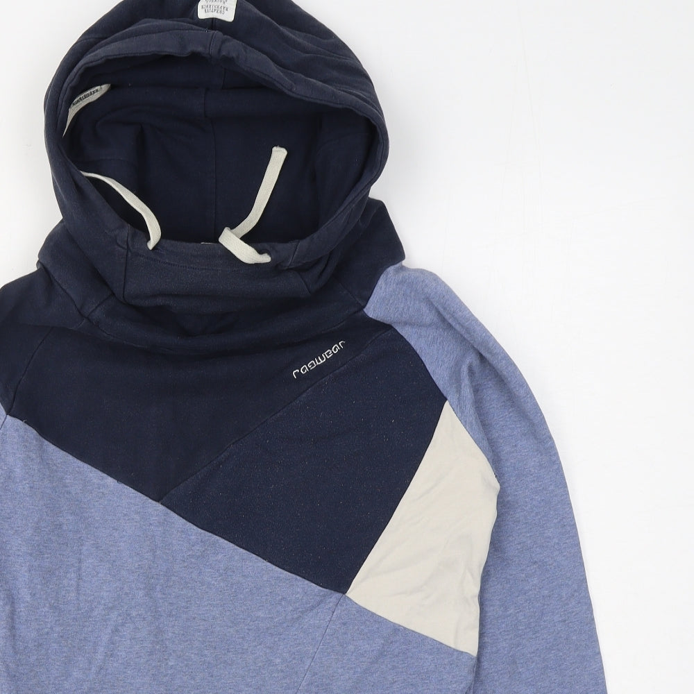 Ragwear Mens Blue  Cotton Pullover Hoodie Size S
