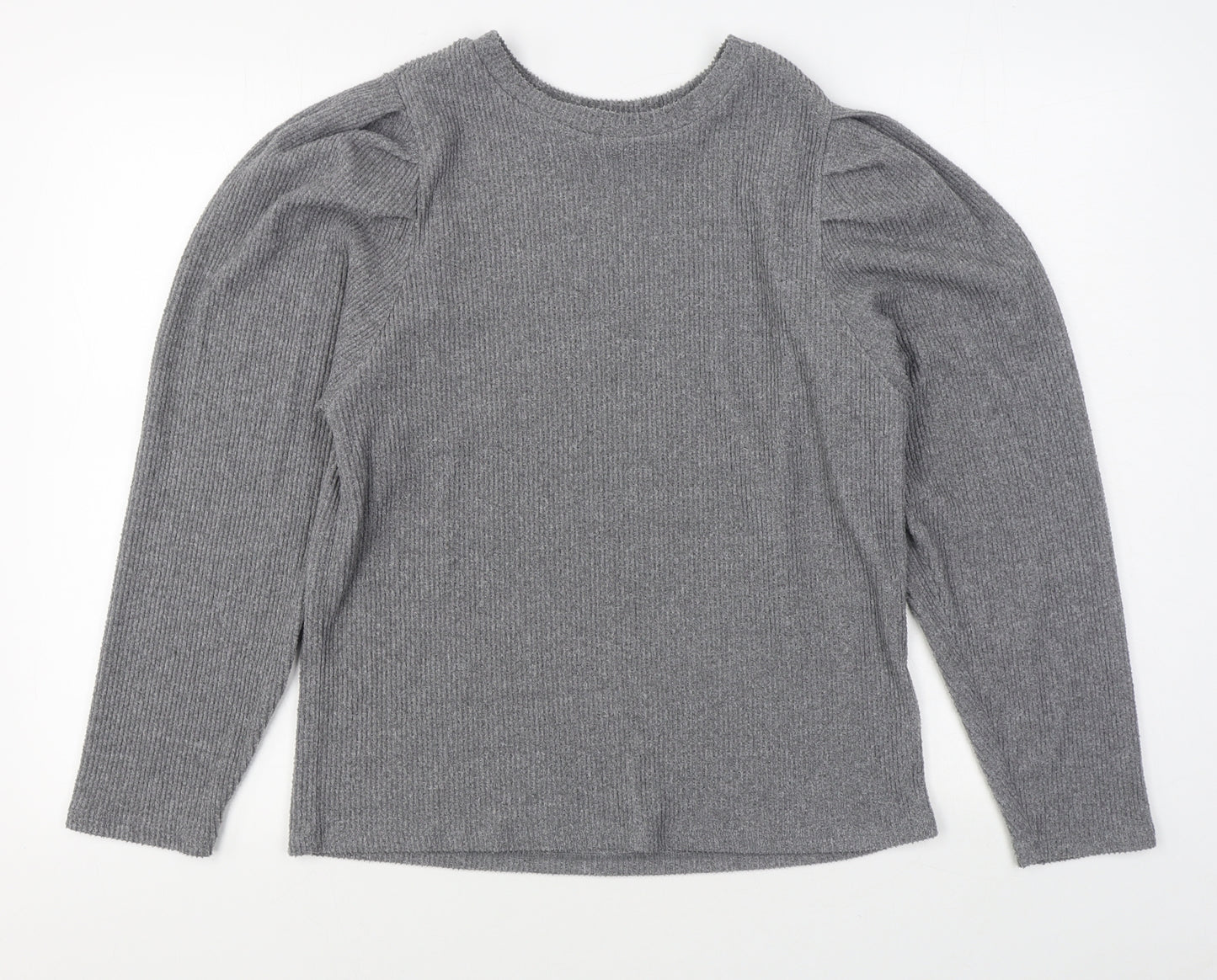 Pep&Co Womens Grey  Polyester Pullover Sweatshirt Size 16  Pullover