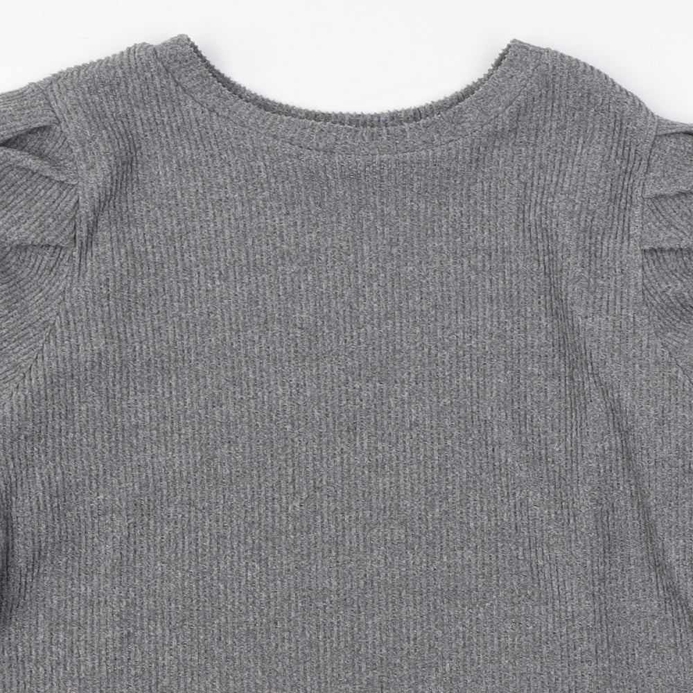 Pep&Co Womens Grey  Polyester Pullover Sweatshirt Size 16  Pullover