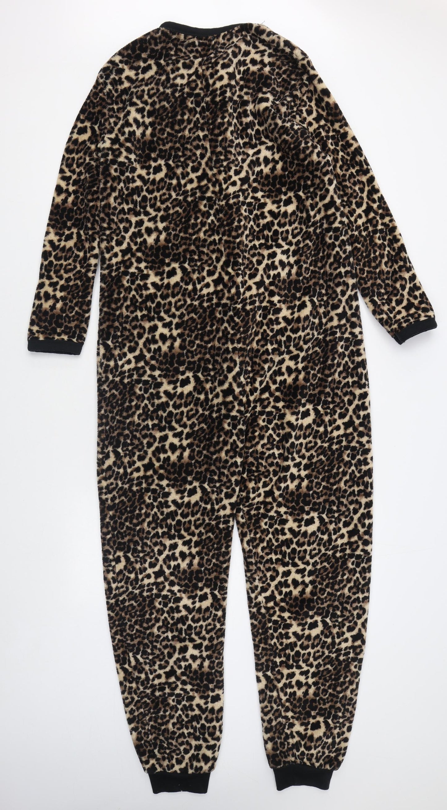 Primark Womens Brown Animal Print Polyester Top One Piece Size L  Zip