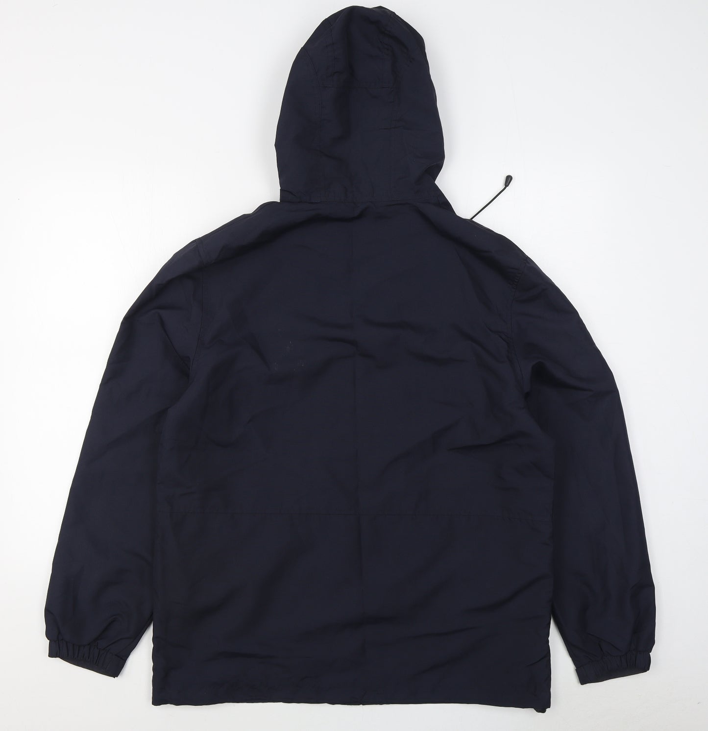 George Mens Black   Rain Coat Coat Size M  Zip