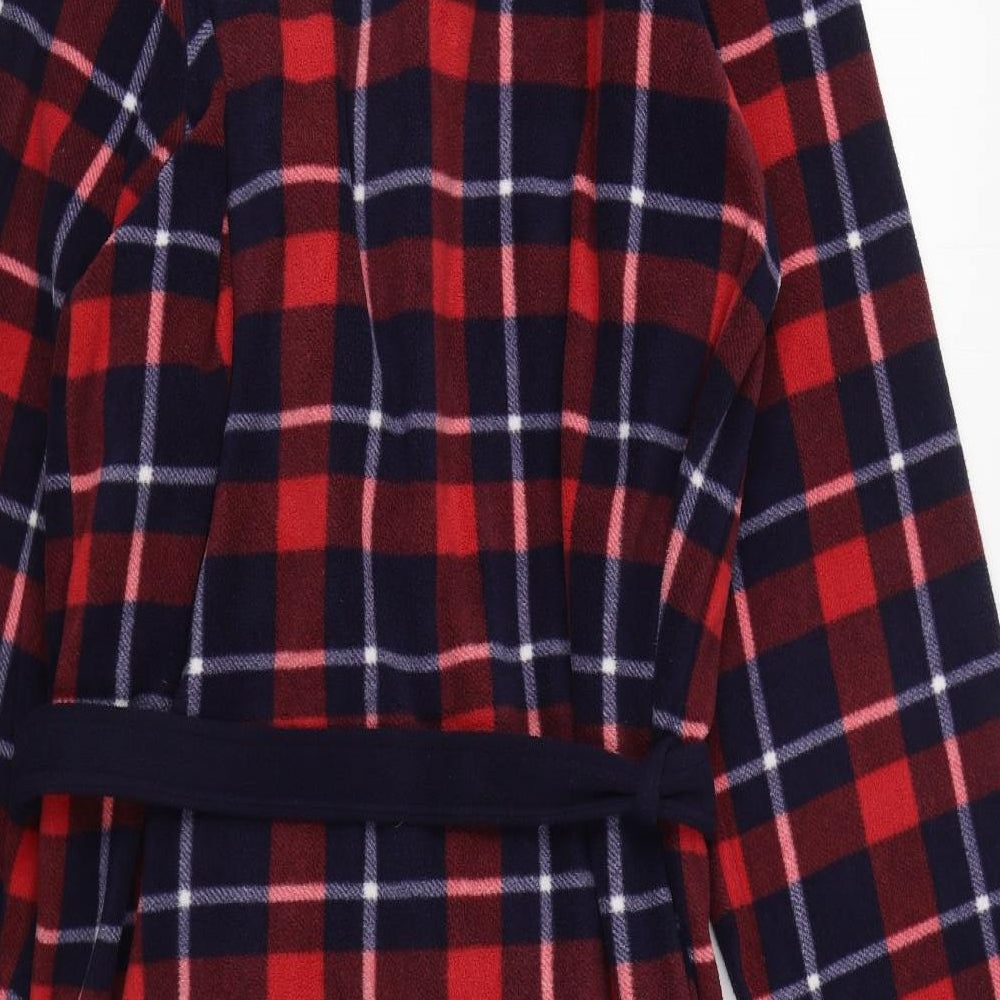 Marks and Spencer   Mens Red Plaid Polyester  Gown Size M  Tie