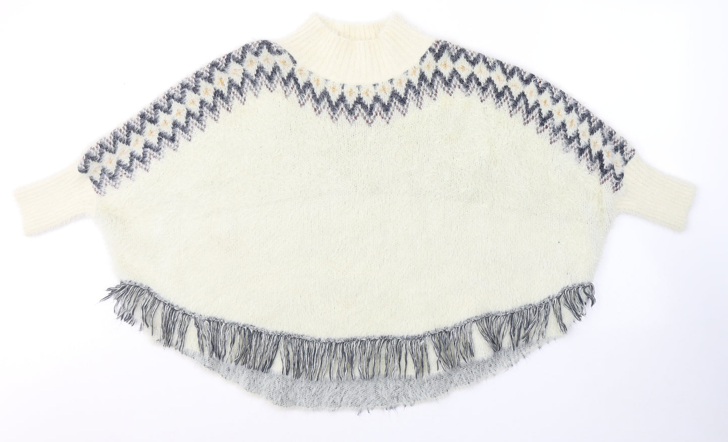 Matalan Girls Beige Round Neck  Polyamide Pullover Jumper Size 13 Years  Pullover