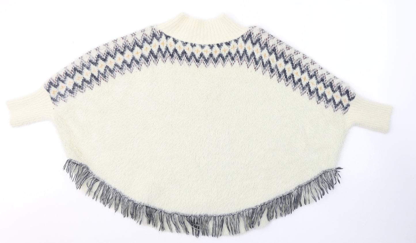 Matalan Girls Beige Round Neck  Polyamide Pullover Jumper Size 13 Years  Pullover