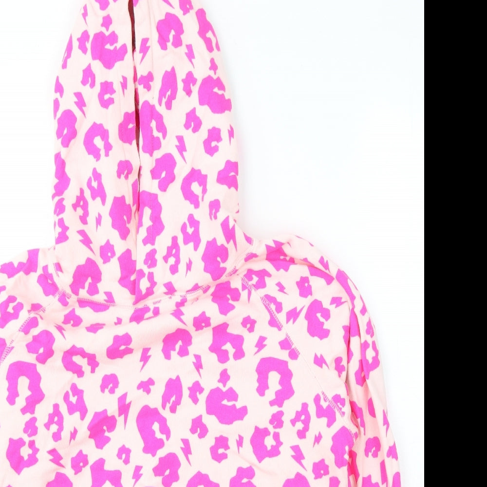 Scamp & Dude Womens Beige Animal Print Cotton Pullover Hoodie Size M  Pullover