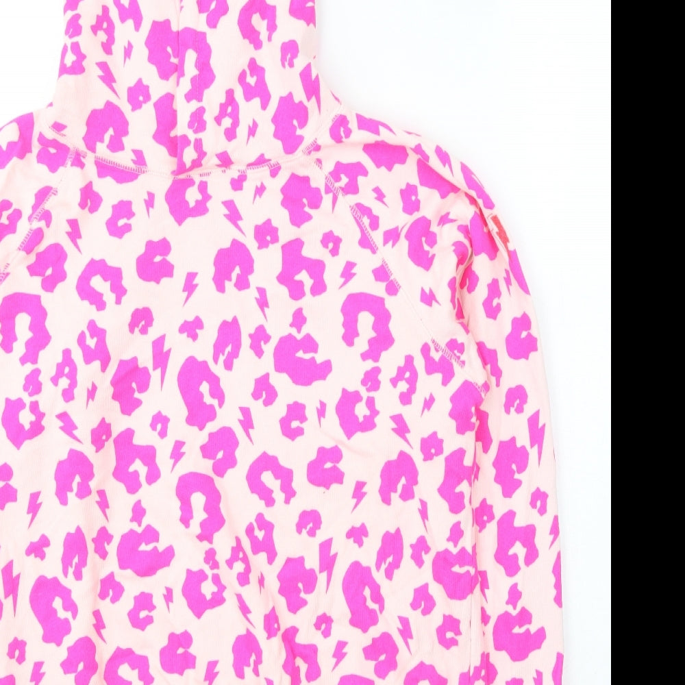 Scamp & Dude Womens Beige Animal Print Cotton Pullover Hoodie Size M  Pullover