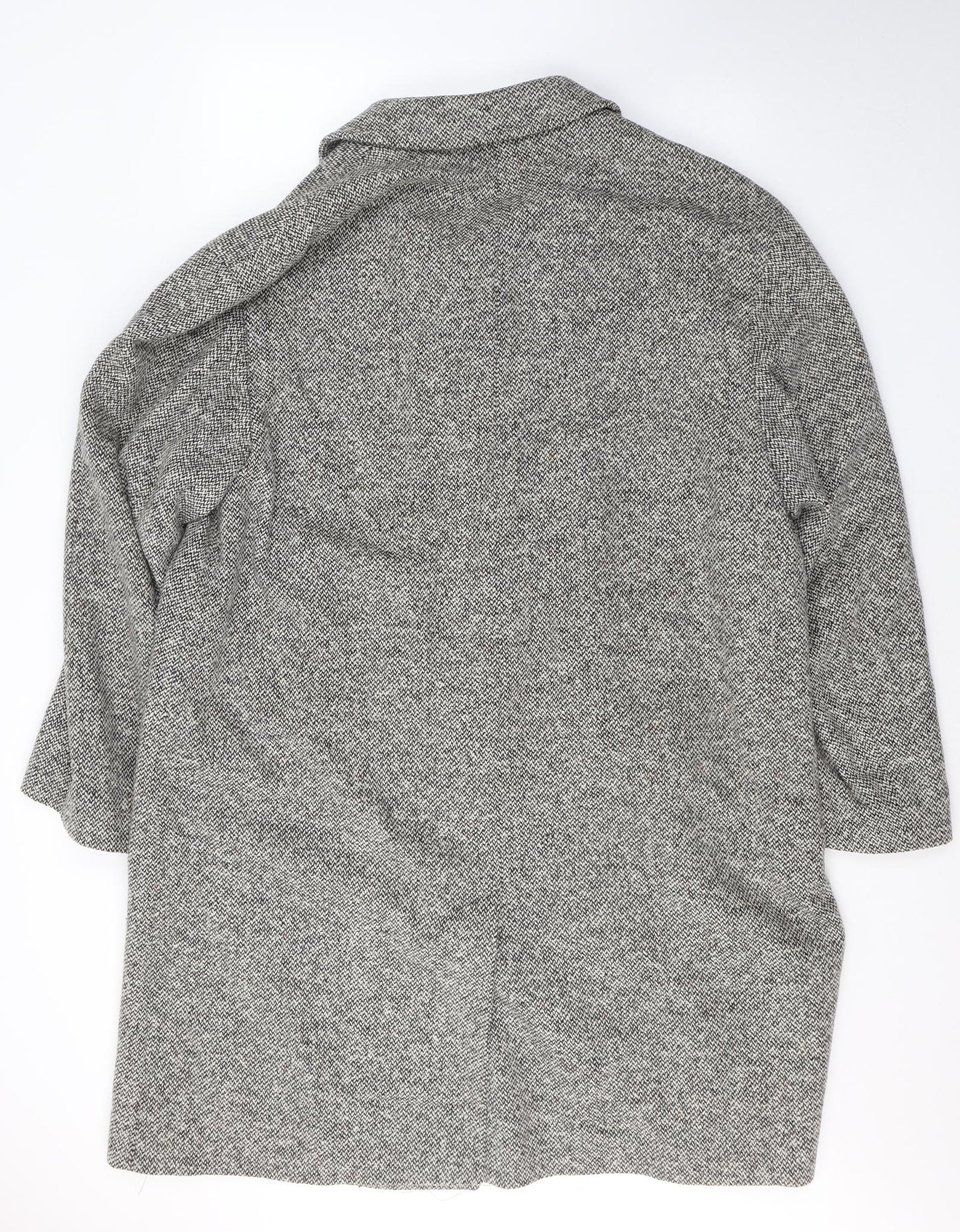 Odermark Mens White   Pea Coat Coat Size M  Button