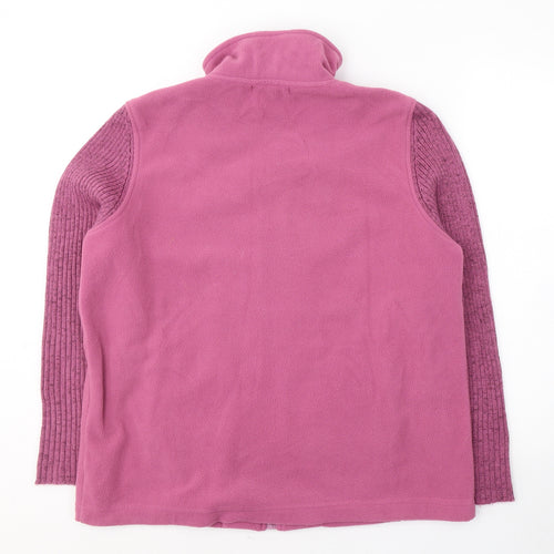 Galloway Womens Pink  Polyester Full Zip Sweatshirt Size M  Zip