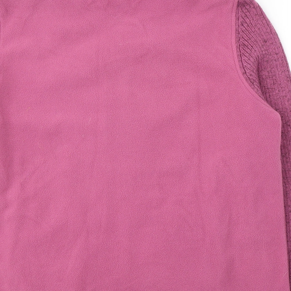 Galloway Womens Pink  Polyester Full Zip Sweatshirt Size M  Zip