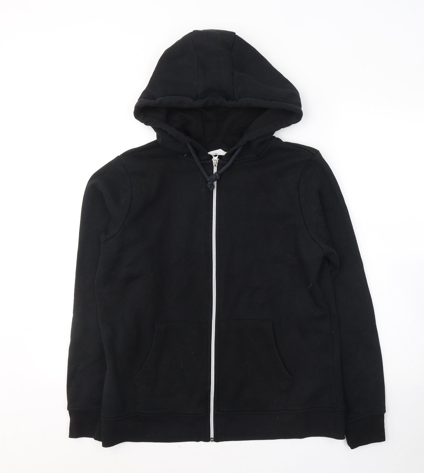 Primark Womens Black  Polyester Full Zip Hoodie Size 12  Zip