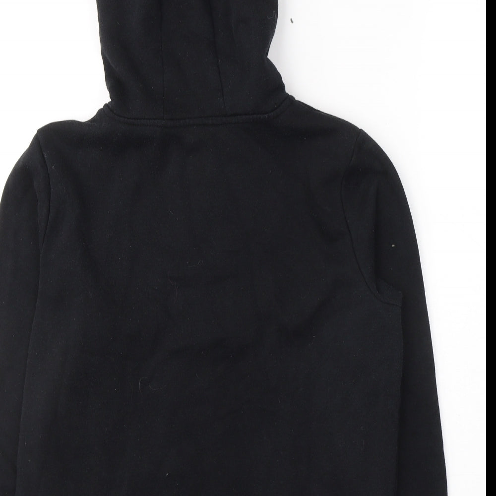 Primark Womens Black  Polyester Full Zip Hoodie Size 12  Zip