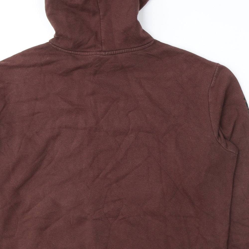 PUMA Mens Red  Cotton Pullover Hoodie Size L