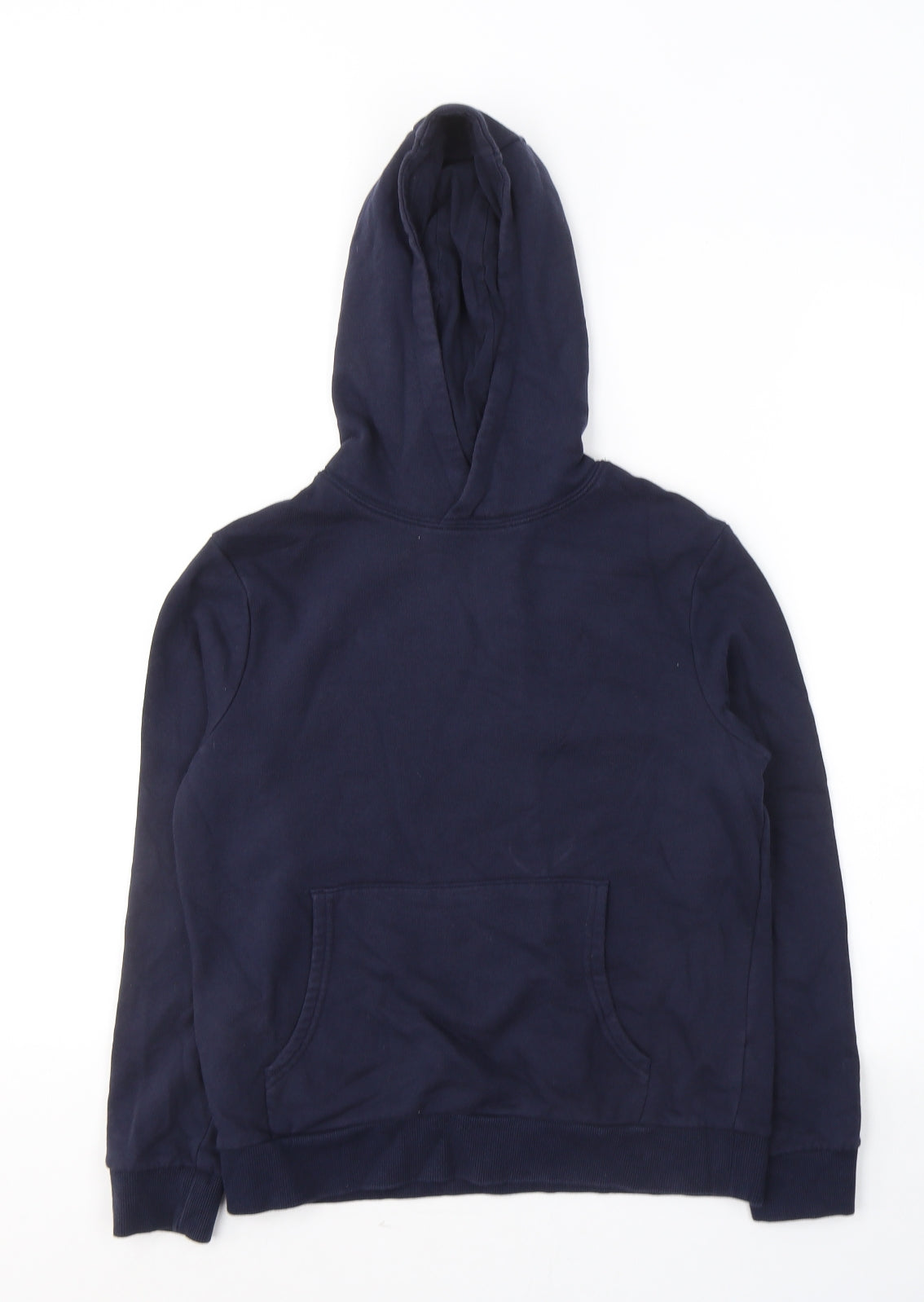 Marks and Spencer Girls Blue  Cotton Pullover Hoodie Size 11-12 Years  Pullover