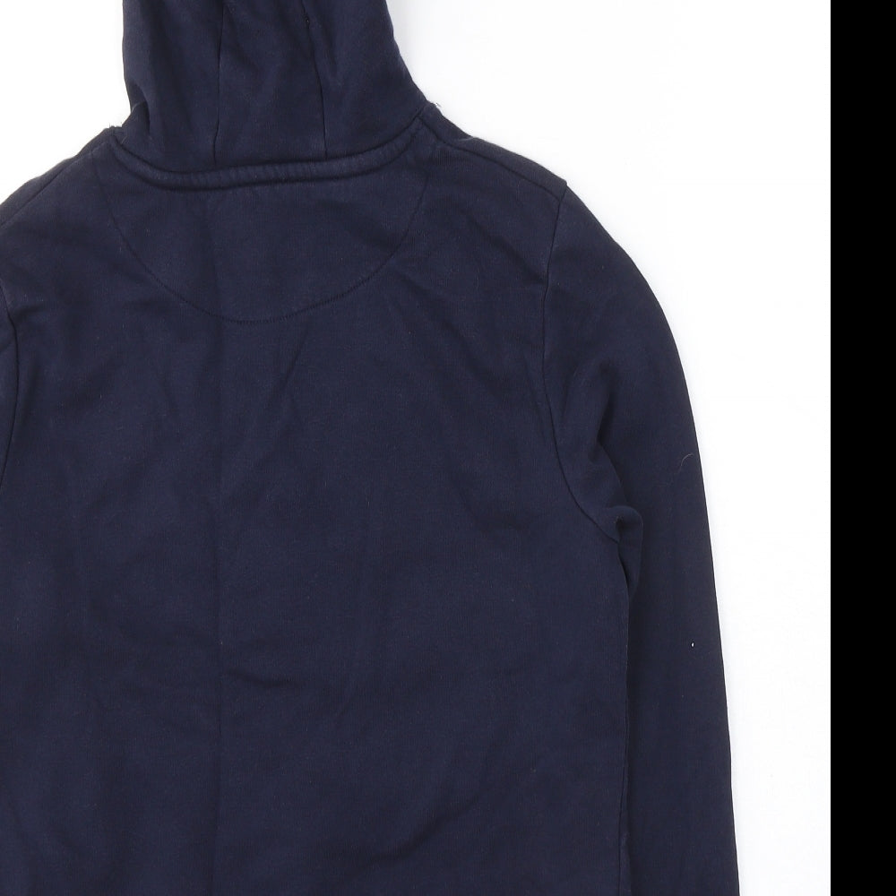 Marks and Spencer Girls Blue  Cotton Pullover Hoodie Size 11-12 Years  Pullover