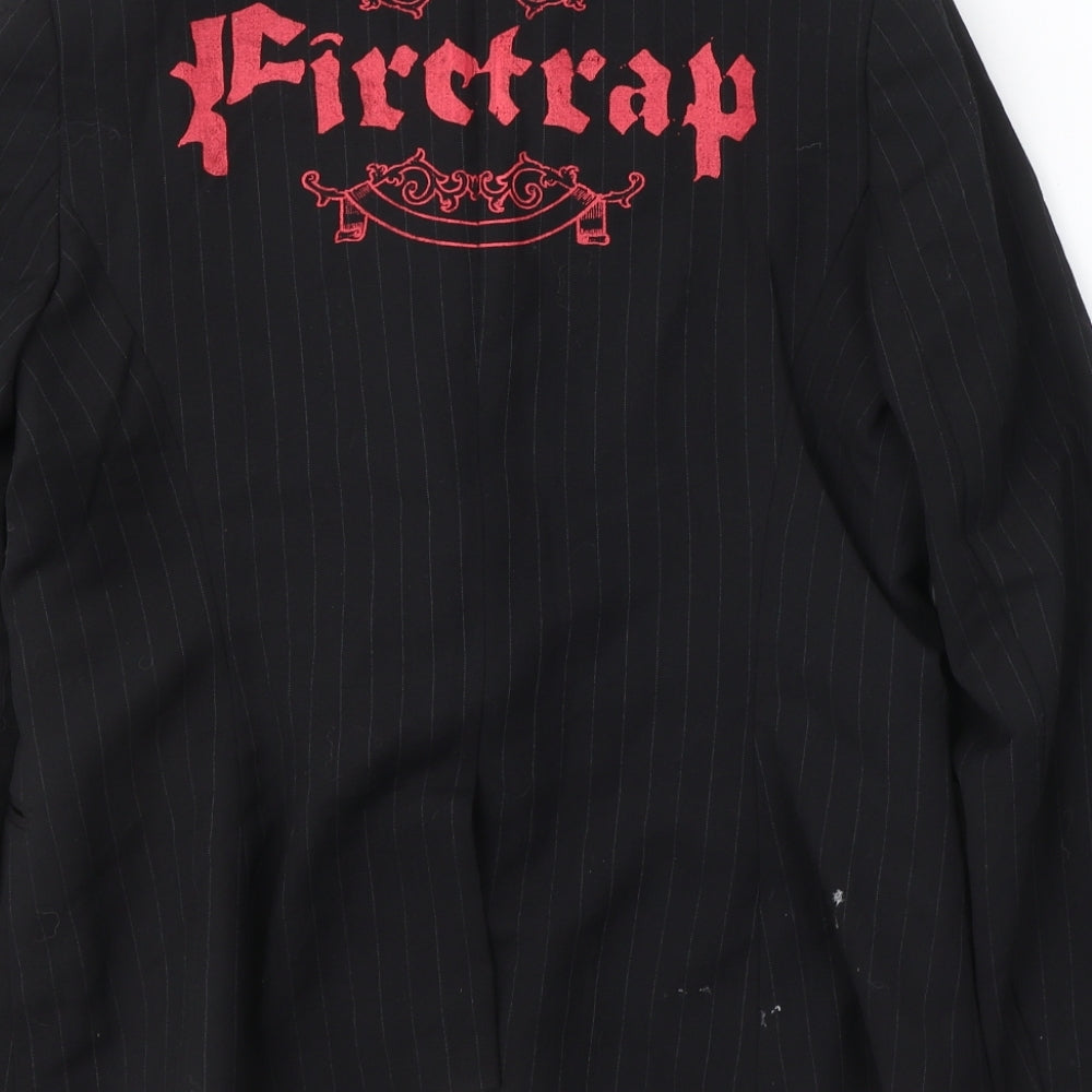 Firetrap Womens Black  Wool Jacket Suit Jacket Size L