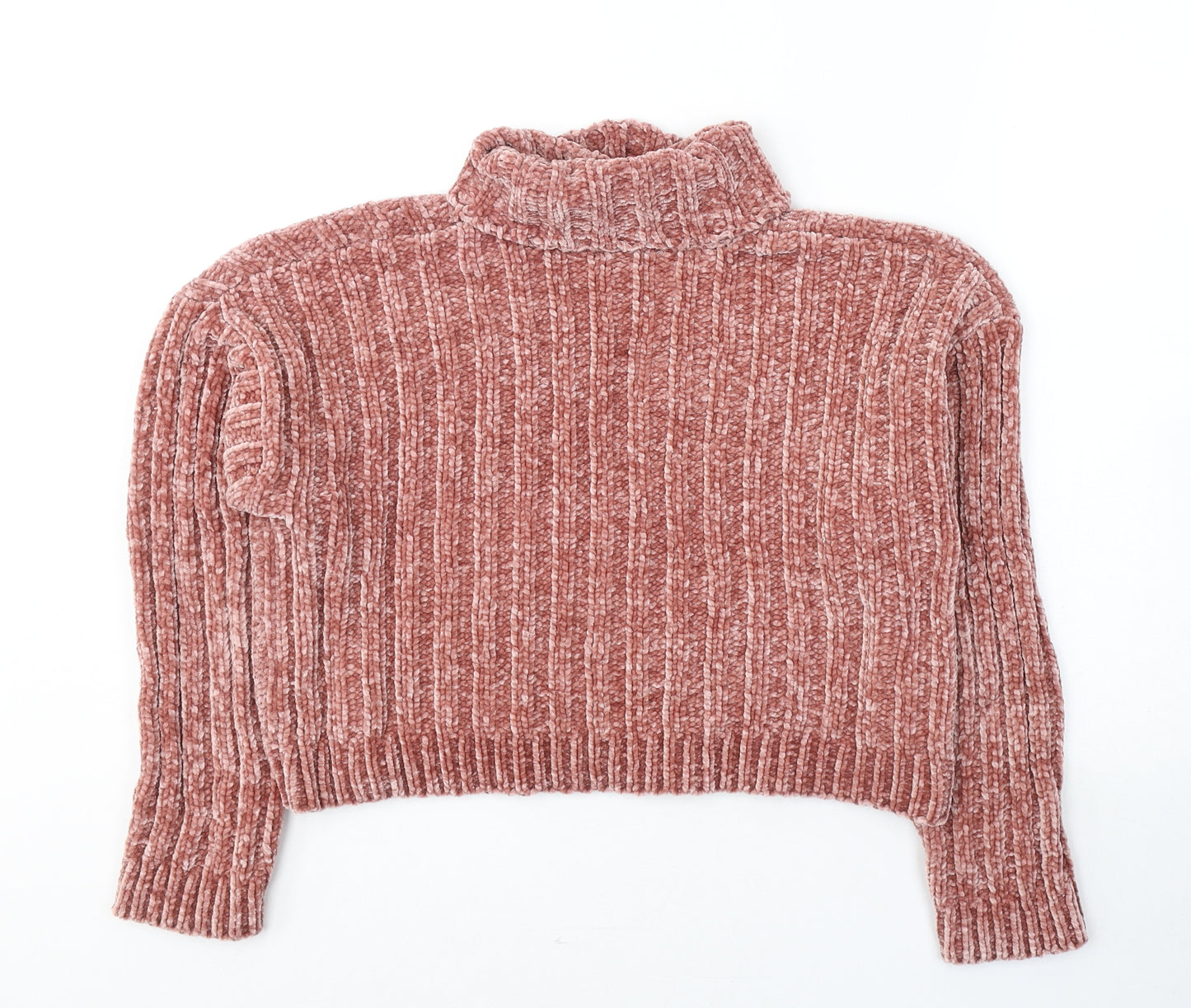 New Look Womens Pink Roll Neck  Polyester Pullover Jumper Size M