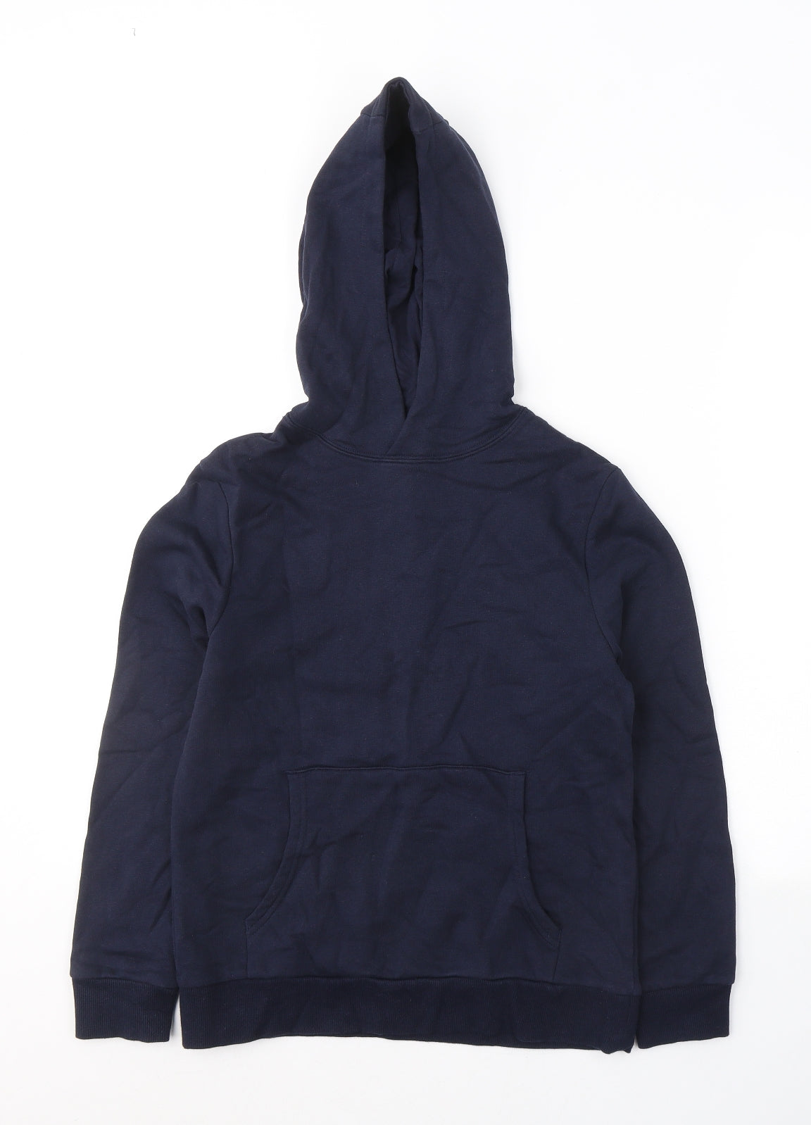 Marks and Spencer Boys Blue  Cotton Pullover Hoodie Size 10-11 Years  Pullover