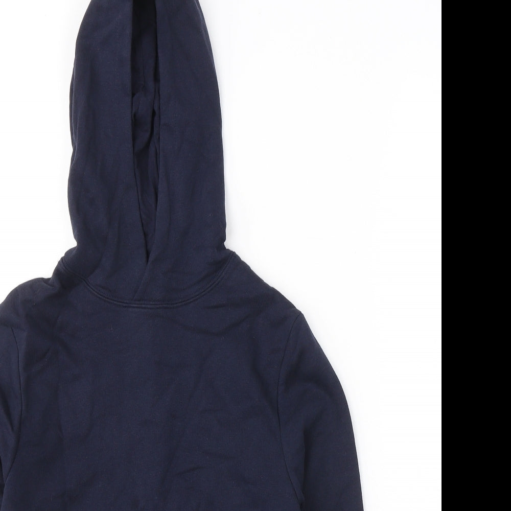 Marks and Spencer Boys Blue  Cotton Pullover Hoodie Size 10-11 Years  Pullover