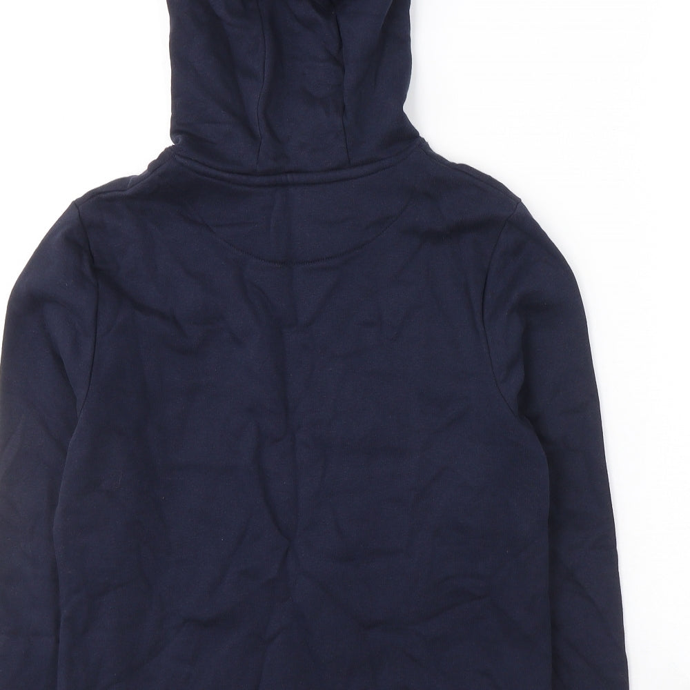 Marks and Spencer Boys Blue  Cotton Pullover Hoodie Size 10-11 Years  Pullover