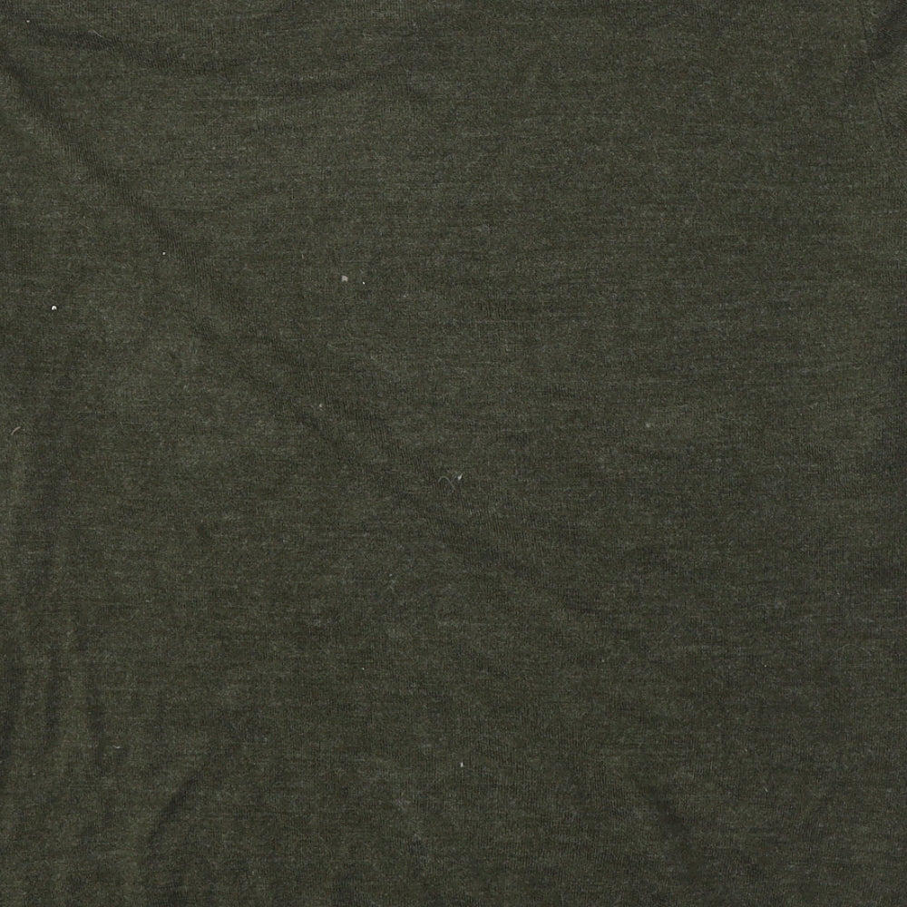 Debenhams Mens Green V-Neck  Acrylic Pullover Jumper Size L