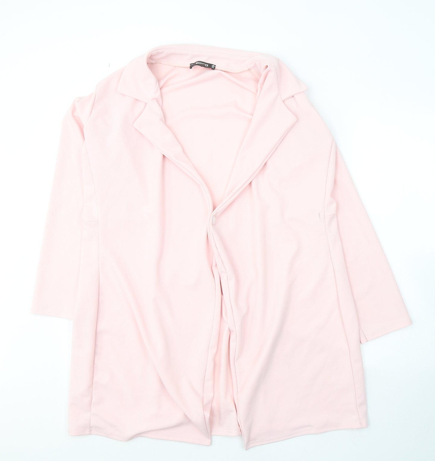 Missguided Womens Pink V-Neck  Polyester Cardigan Jumper Size 16