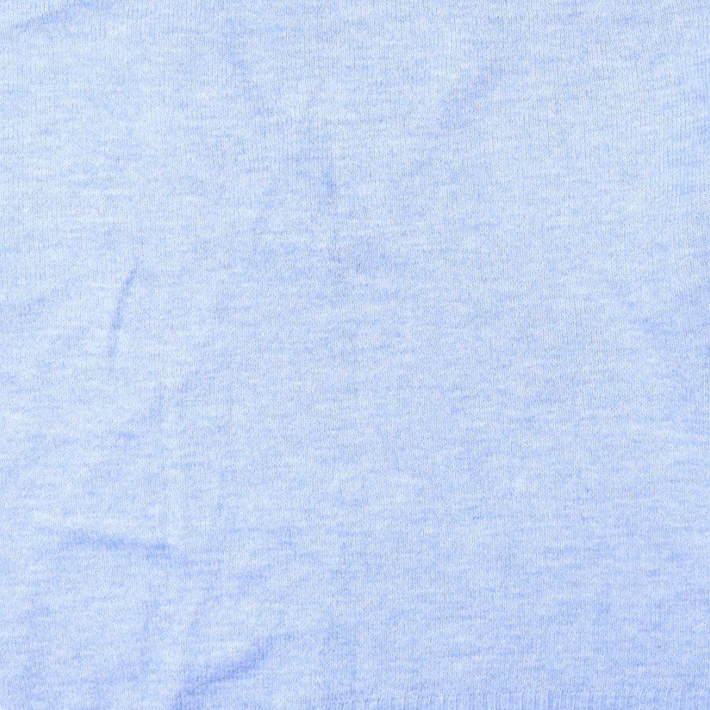 Nutmeg Womens Blue V-Neck  Acrylic Pullover Jumper Size 14
