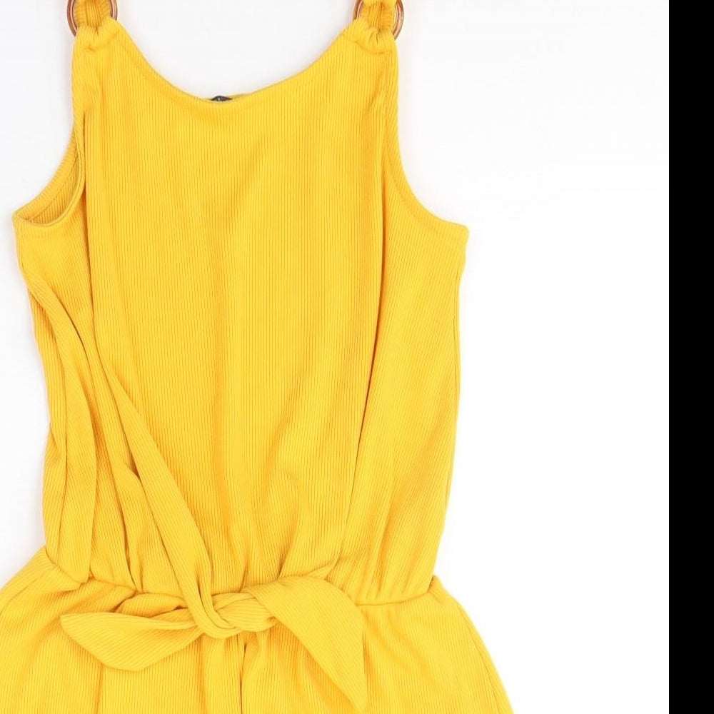 Primark Girls Yellow  Polyester Playsuit One-Piece Size 11-12 Years  Pullover
