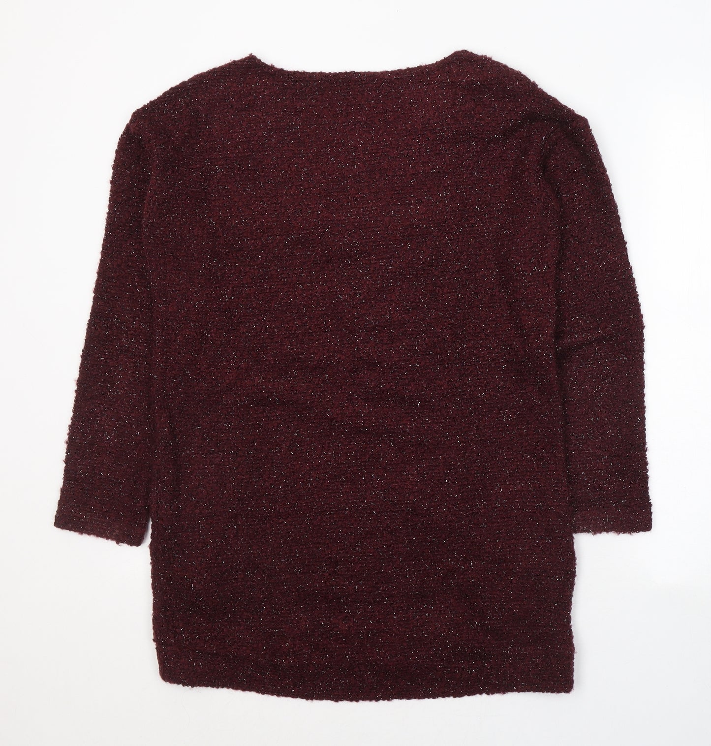 NEXT Womens Red Round Neck  Acrylic Tunic Jumper Size 8