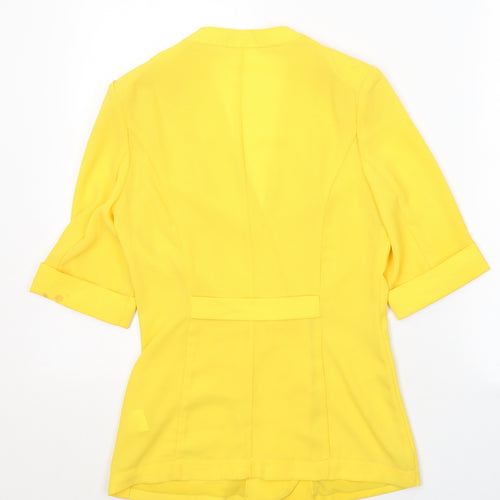 Fankai Womens Yellow   Jacket Blazer Size S  Button