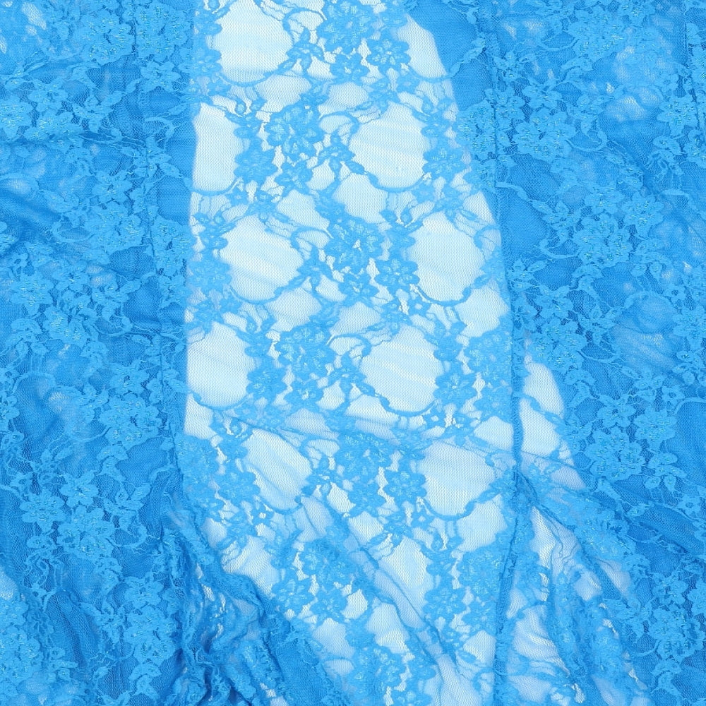 Catwalk Womens Blue  Polyester Kimono Blouse Size 22 V-Neck