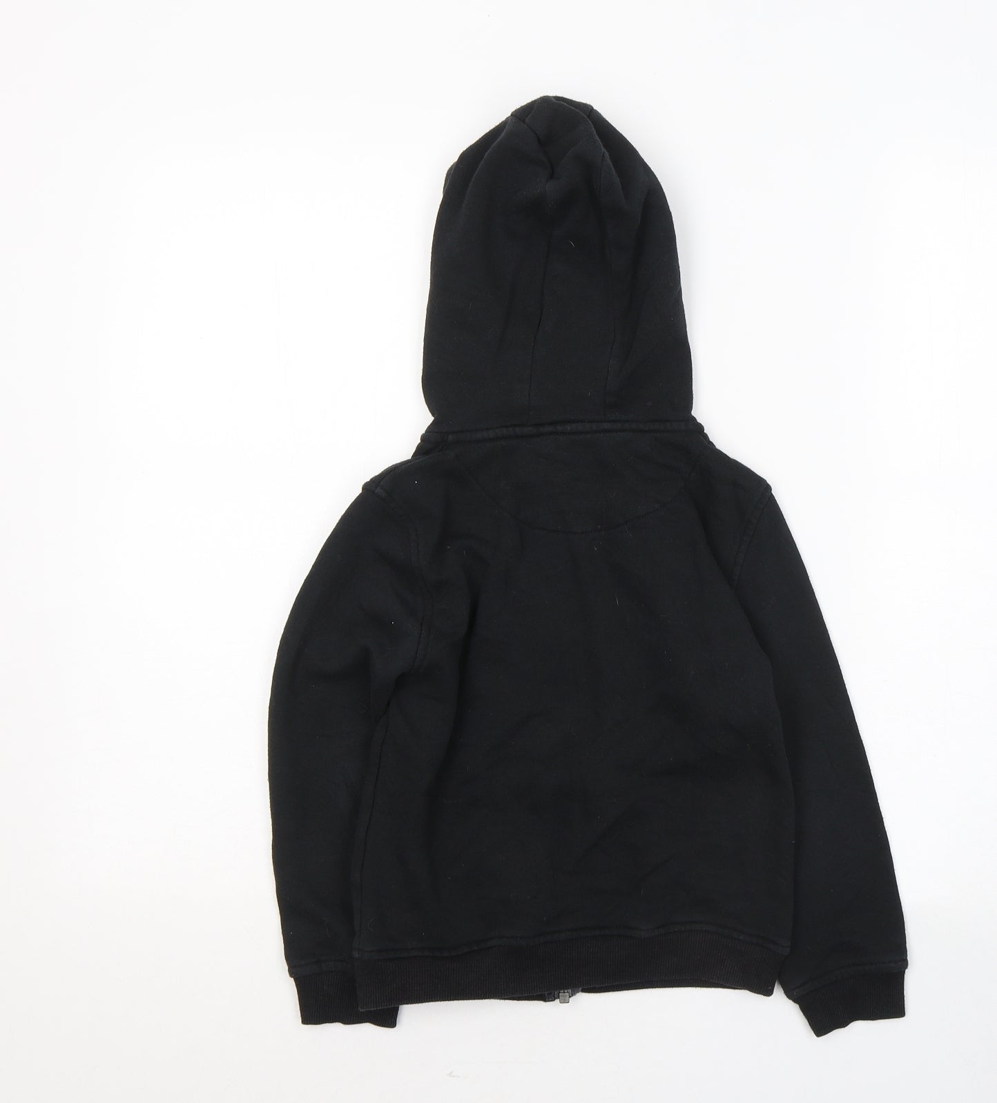 Primark Boys Black  Cotton Full Zip Hoodie Size 6-7 Years  Zip