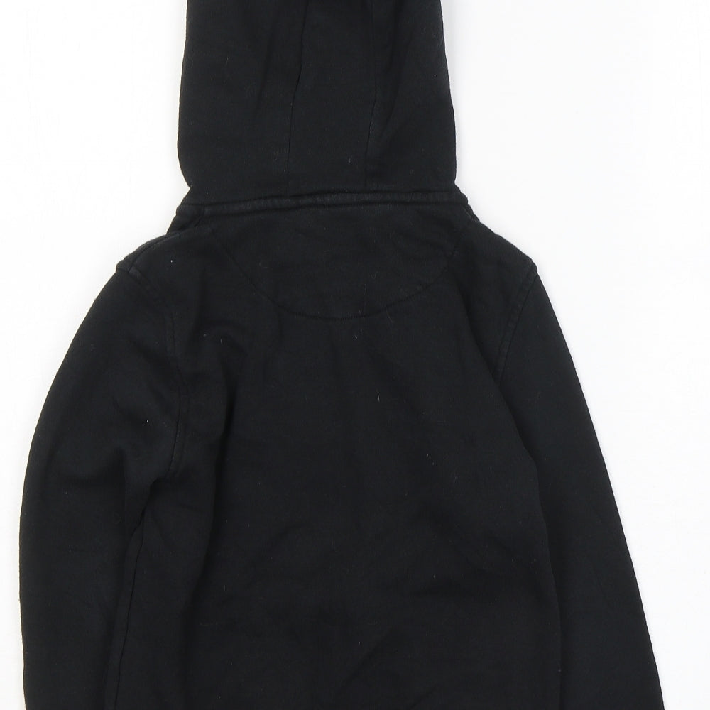 Primark Boys Black  Cotton Full Zip Hoodie Size 6-7 Years  Zip