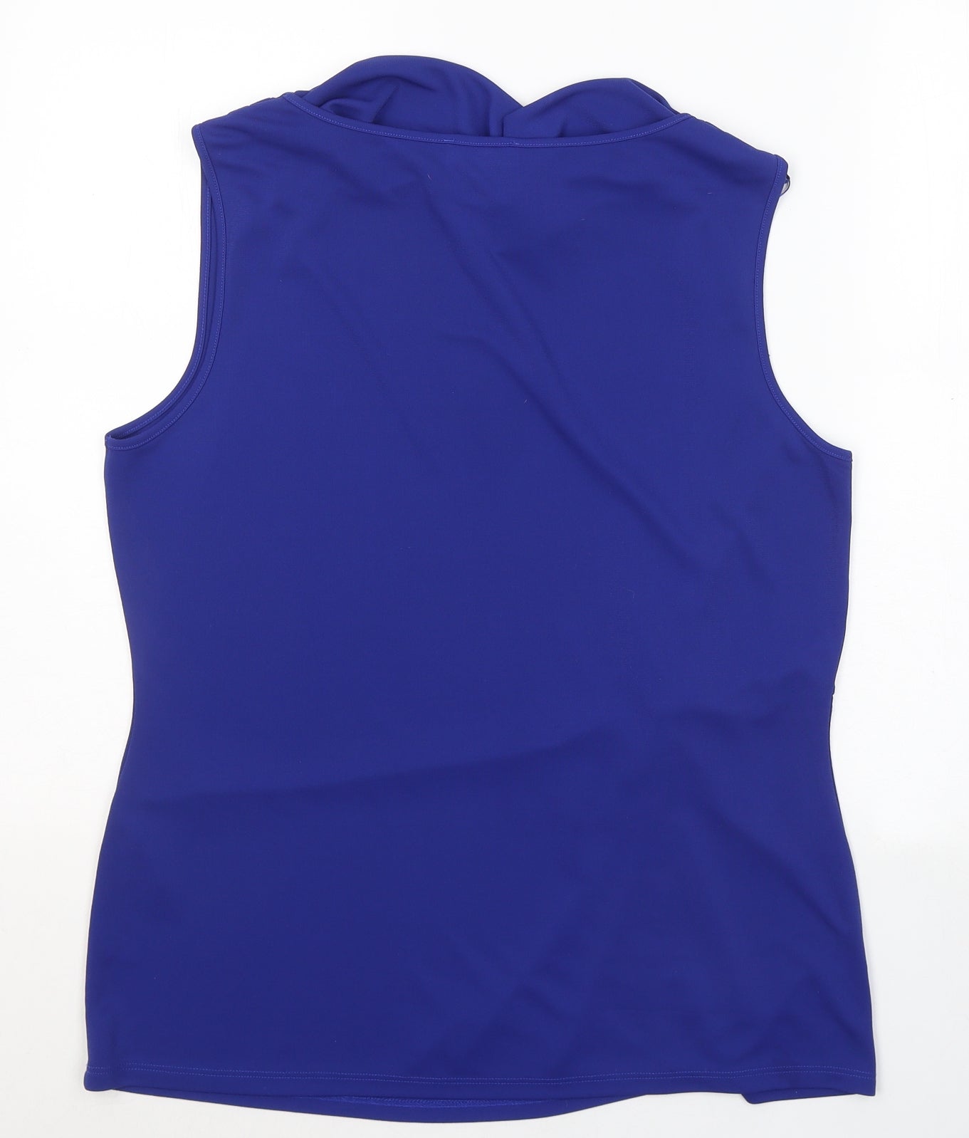 Kaliko Womens Blue  Polyester Basic Blouse Size 16 Round Neck