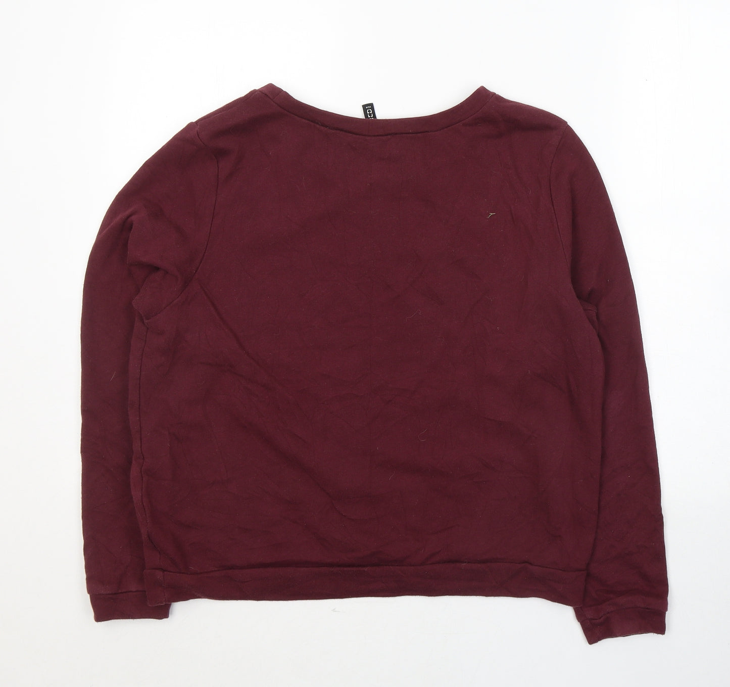 Divided by H&M Womens Red  Cotton Pullover Sweatshirt Size L  Pullover