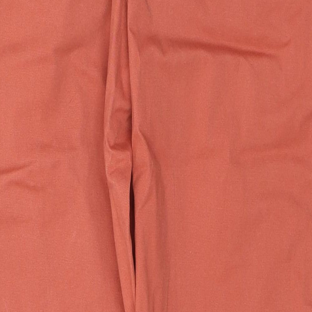 Papaya Womens Orange  Cotton Straight Jeans Size 12 L26 in Regular Button