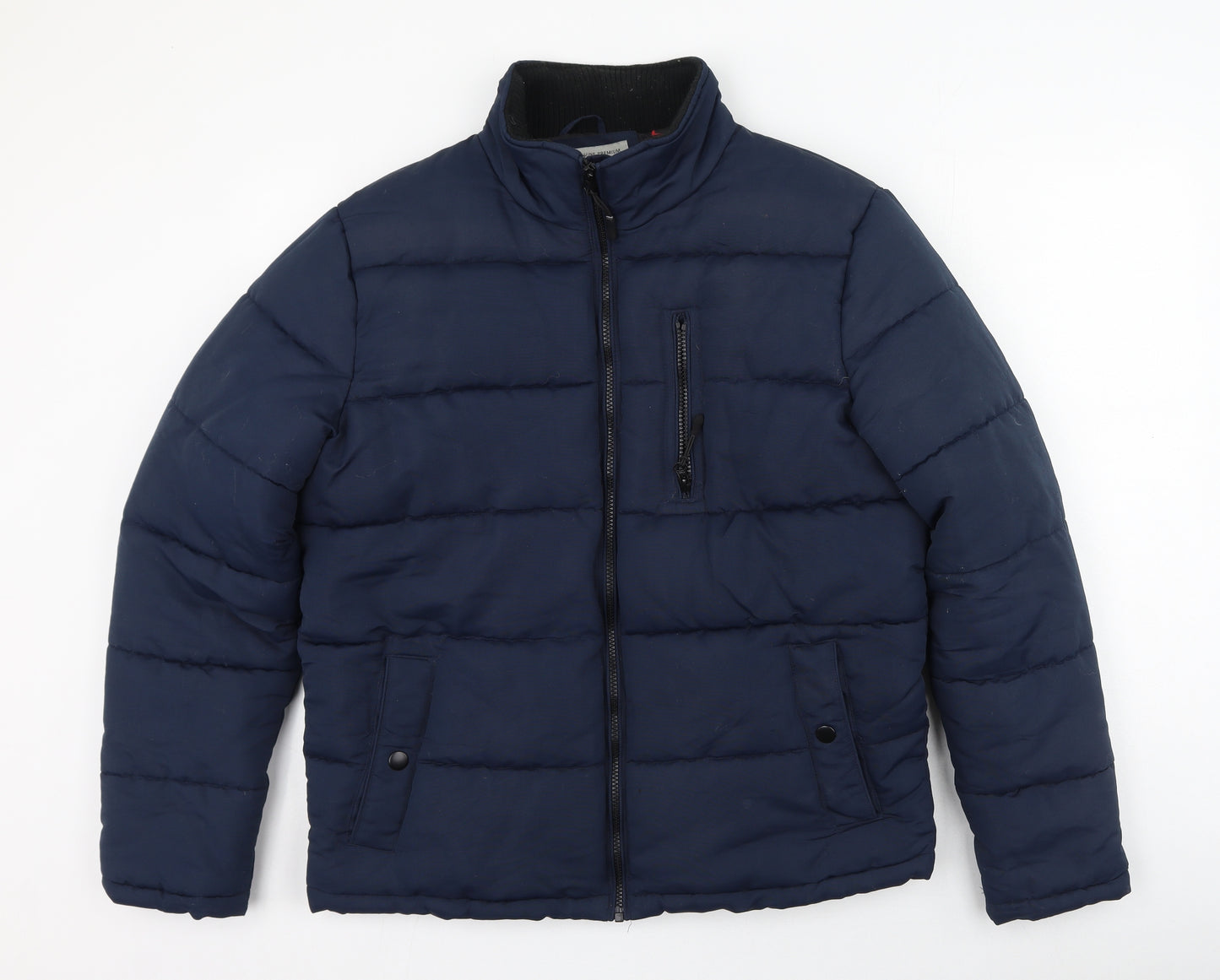 TU Mens Blue   Puffer Jacket Coat Size M