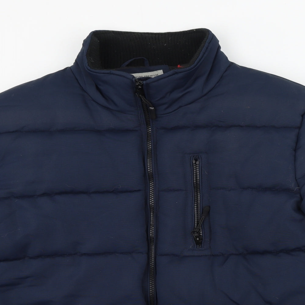 TU Mens Blue   Puffer Jacket Coat Size M
