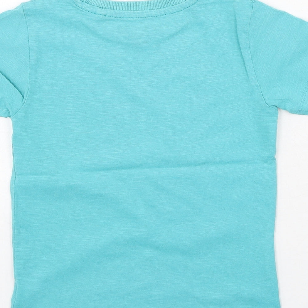 NEXT Boys Blue  Cotton Basic Casual Size 2-3 Years Round Neck