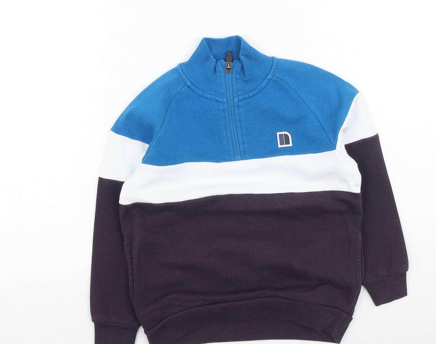 NEXT Boys Multicoloured High Neck  Cotton Pullover Jumper Size 5-6 Years