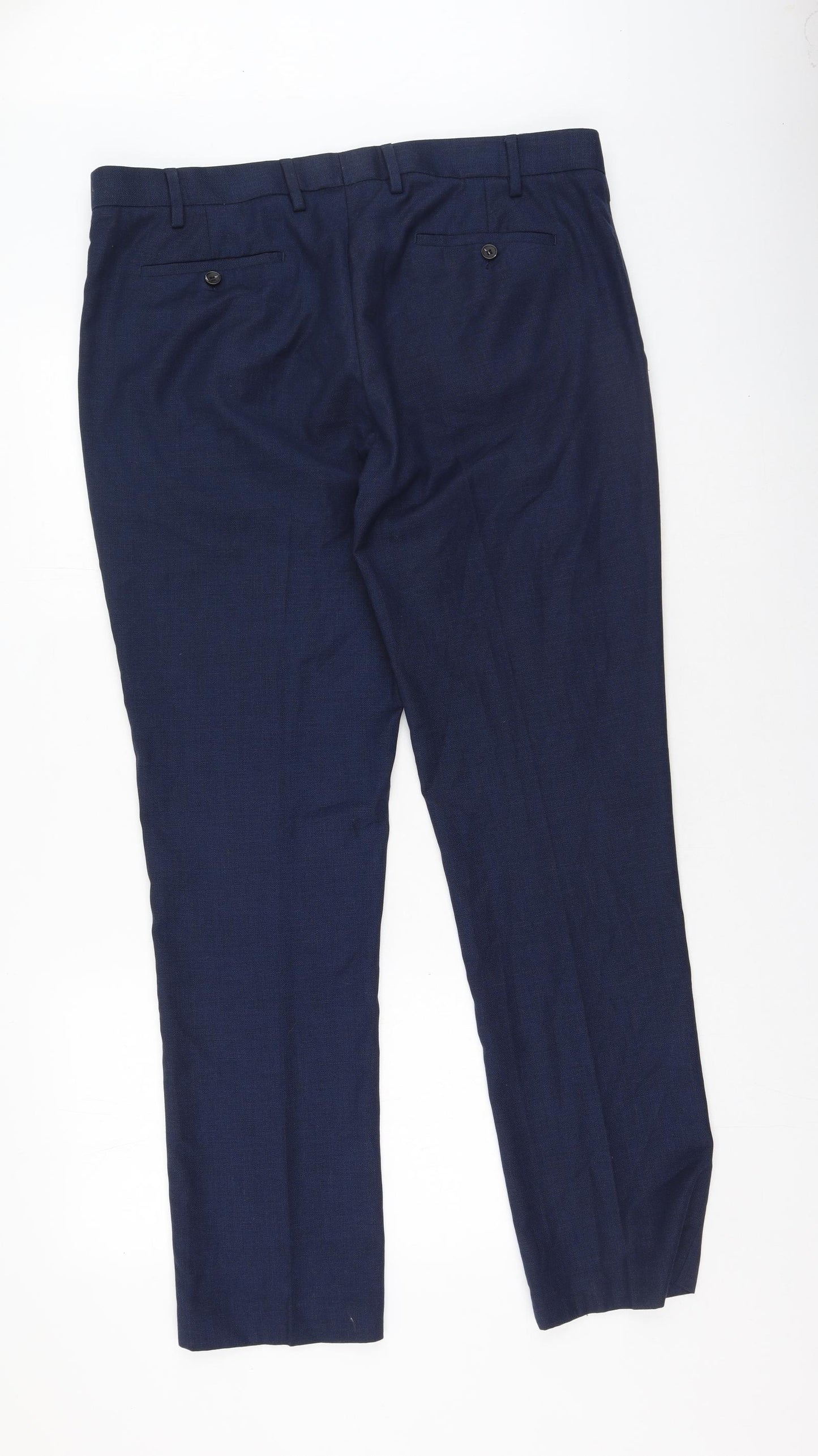 Cedar Wood State Mens Blue  Polyester Trousers  Size 38 L32 in Regular