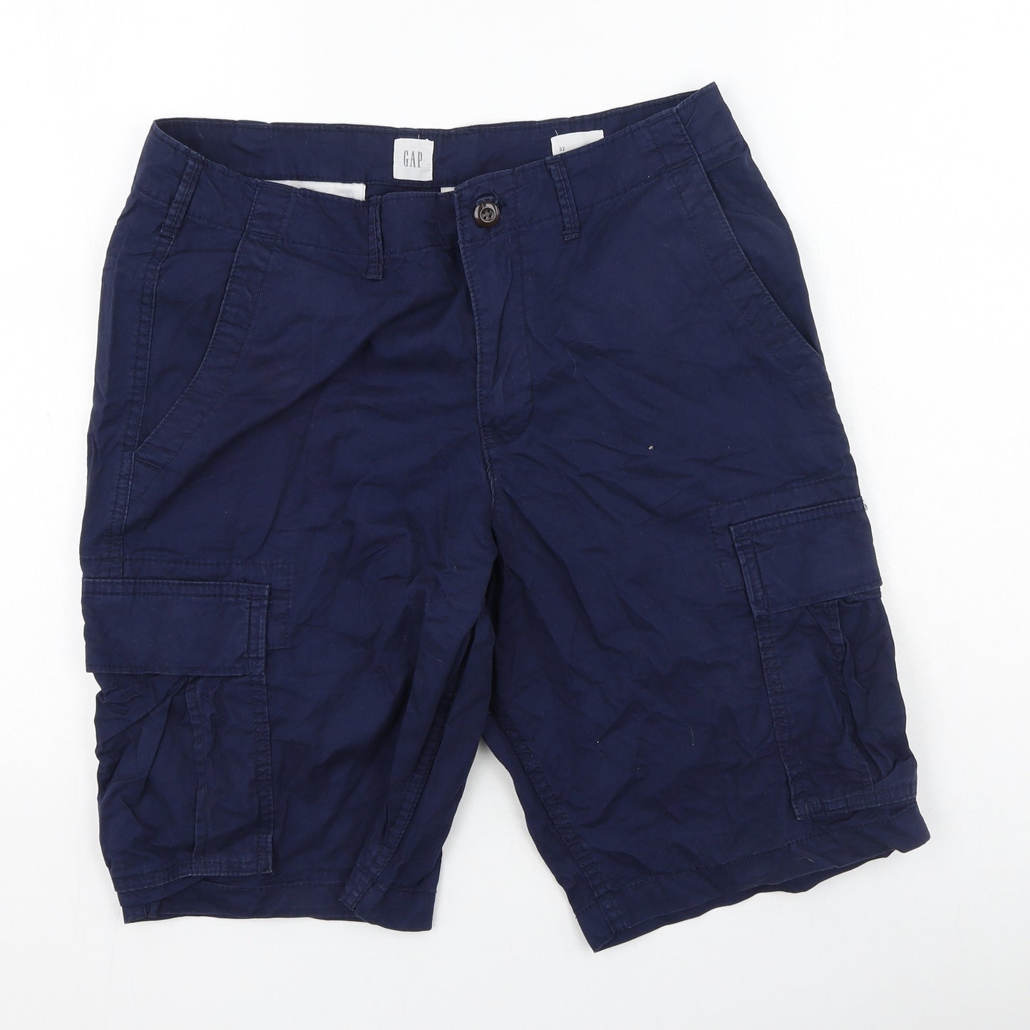 Gap  Mens Blue  Cotton Cargo Shorts Size 32 L10 in Regular