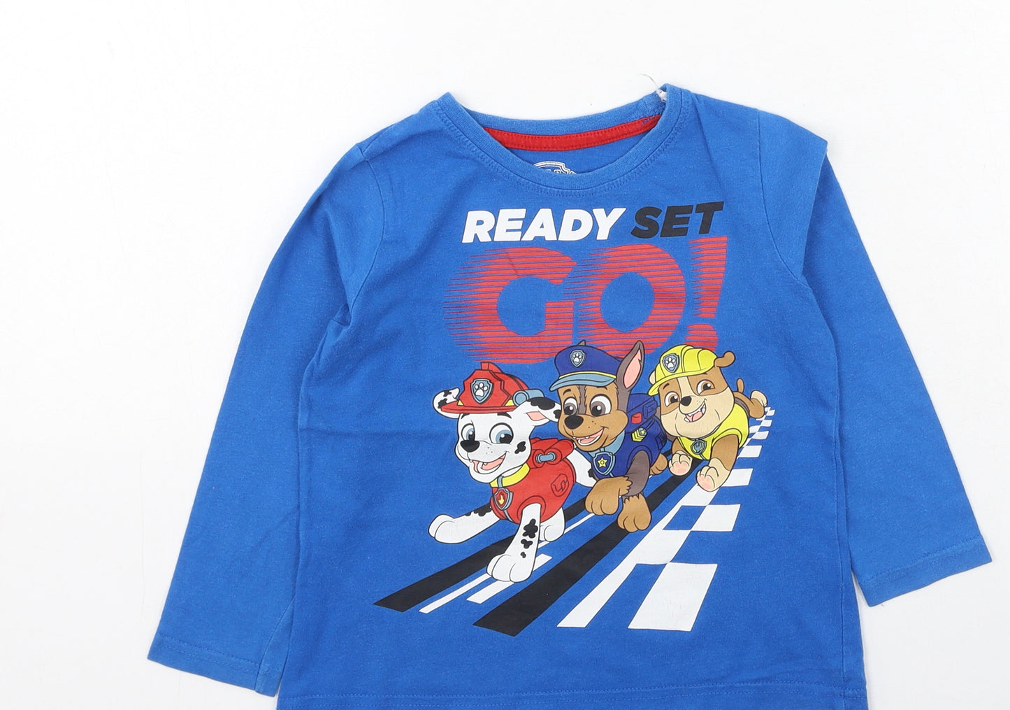 Preworn Boys Blue  Cotton Basic Casual Size 2-3 Years Round Neck  - Paw Patrol