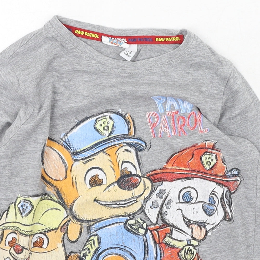 Preworn Boys Multicoloured  Cotton Basic Casual Size 5-6 Years Round Neck