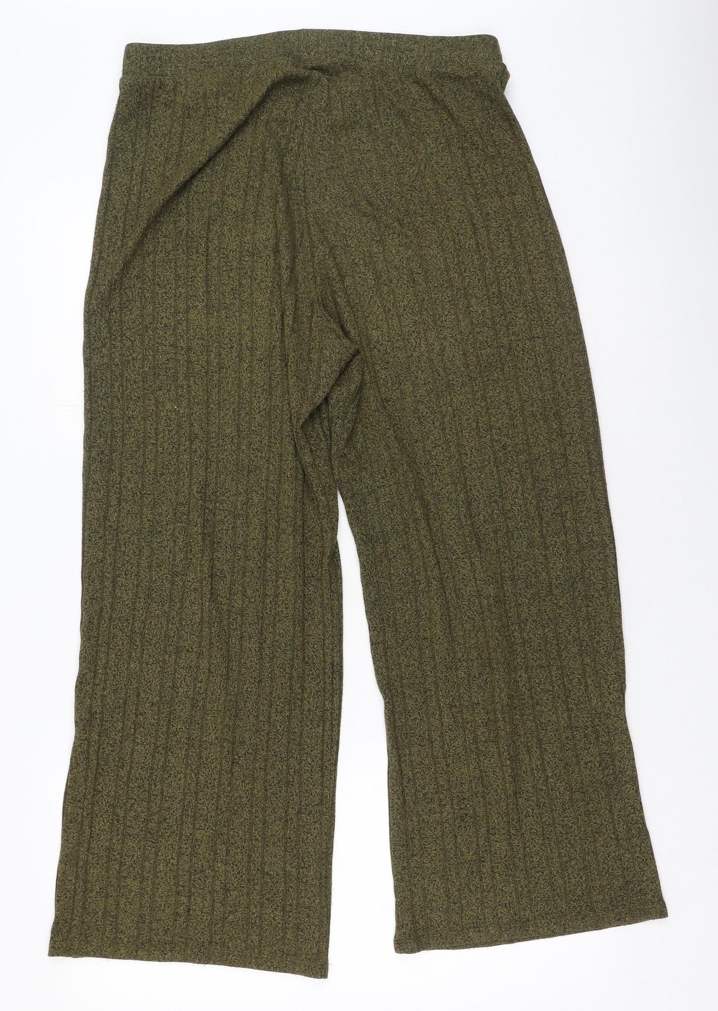 F&F Womens Green  Viscose Trousers  Size 14 L28 in Regular