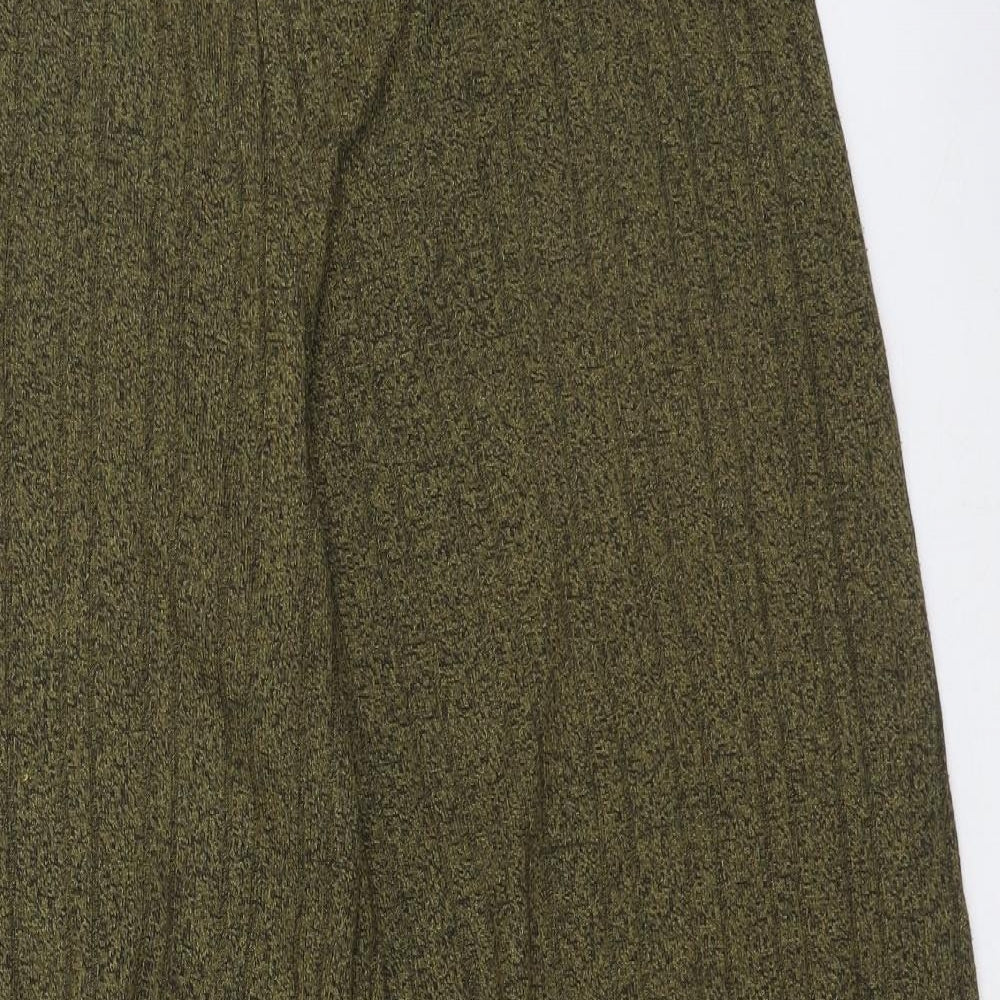 F&F Womens Green  Viscose Trousers  Size 14 L28 in Regular