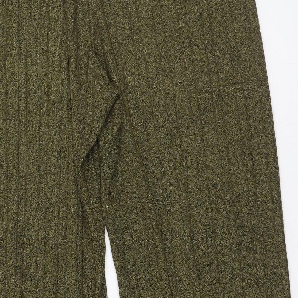 F&F Womens Green  Viscose Trousers  Size 14 L28 in Regular