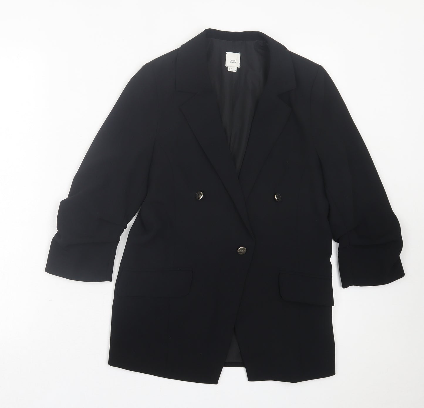 River Island Girls Black   Jacket Blazer Size 11-12 Years  Pullover