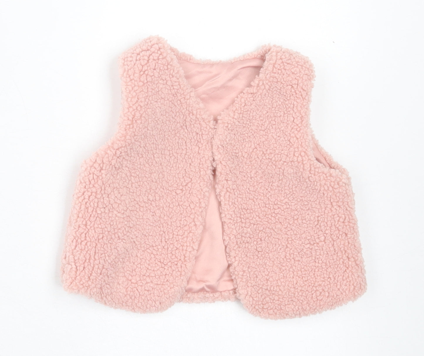 George Girls Pink   Gilet Jacket Size 3-6 Months   Button