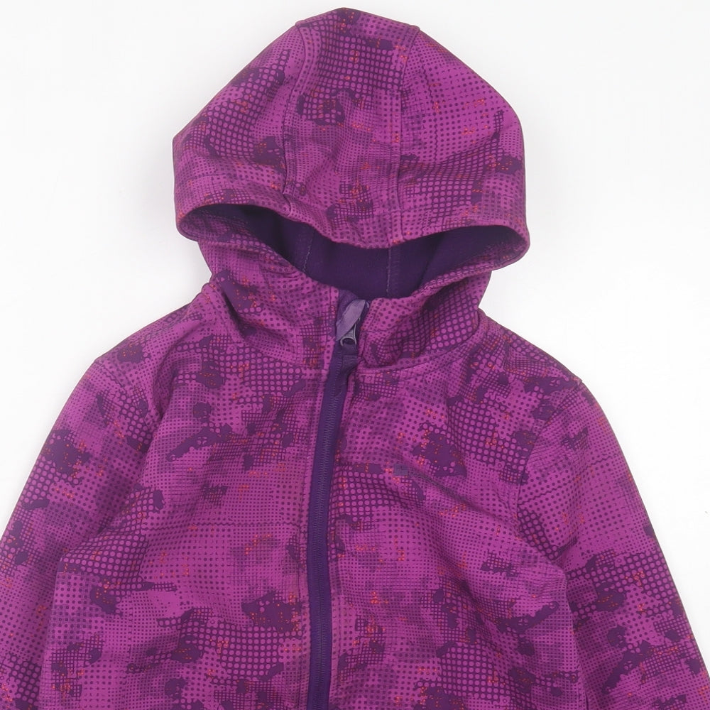 Mountain Warehouse Girls Purple Geometric  Jacket Coat Size 9-10 Years  Zip