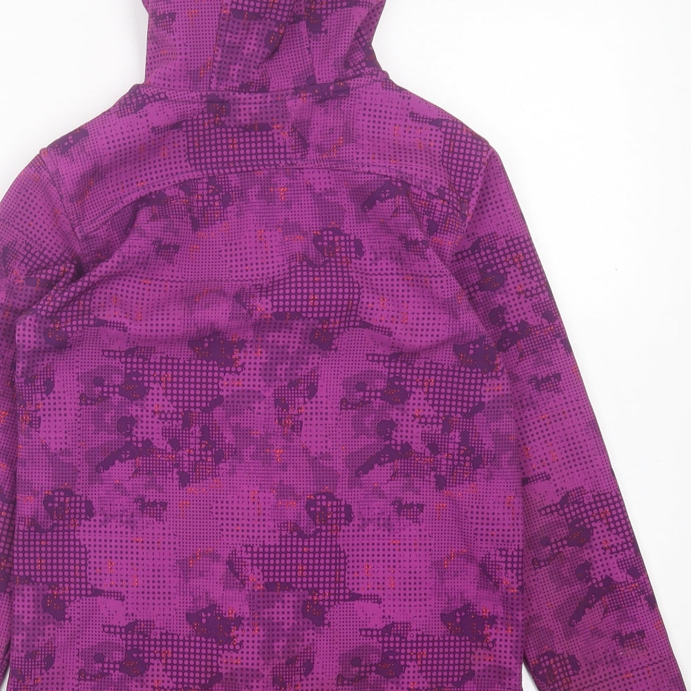 Mountain Warehouse Girls Purple Geometric  Jacket Coat Size 9-10 Years  Zip